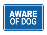 Signs ByLITA Classic Framed Aware Of Dog Wall or Door Sign