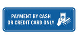 Signs ByLITA Standard Payment by Cash or Credit Card Only Door or Wall Sign Durable ABS Plastic | Laser Engraved | Easy Installation | Elegant Design