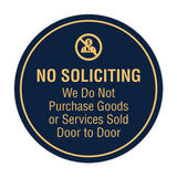 Circle No Soliciting We Do Not Purchase Goods or Services Sold Door to Door Wall or Door Sign