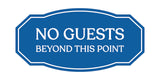 Signs ByLITA Victorian No guests Beyond This Point Business Wall or Door Sign