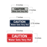 Standard Caution Water Gets Very Hot Wall or Door Sign Multipack