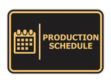 Signs ByLITA Classic Framed Production Schedule Door or Wall Sign Easy Installation | Health And Safety | Building And Hospitality Signs