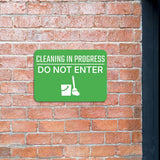 Classic Framed Plus Cleaning in Progress - Do Not Enter Door or Wall Sign | Safety and Maintenance