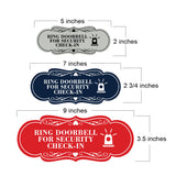Signs ByLITA Designer Ring Doorbell for Security Check-In Wall or Door Sign