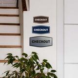 Signs ByLITA Fancy Checkout Sign | Durable Plastic | Vibrant Colors | Powerful Foam Tape