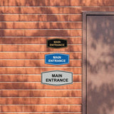 Signs ByLITA Fancy Main Entrance Sign - LEGIBLE Lettering | Durable ABS Plastic | Vibrant Colors | Powerful Foam Tape