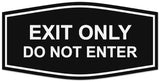 Signs ByLITA Fancy Exit Only Do Not Enter Sign | Legible Lettering | Easy No-Tool Installation | Powerful Foam Tape