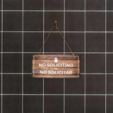 Sales & Solicitation | Rustic Oak Wood 5 x 10" Hanging Signs