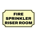 Notched Standard Fire Sprinkler Riser Room Wall or Door Sign | Facilities and Rooms Sign