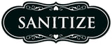 Signs ByLITA Designer Sanitize Sign - Easy Installation | Durable Wall or Door Sign