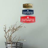 Signs ByLITA Fancy Secure Storage Lock After Use Sign | Easy Installation | Elegant Design Wall or Door Sign