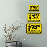 Classic Framed Plus Wear Fall Protection Beyond This Point Door or Wall Sign | Miscellaneous Warning Signs - Industrial & Construction