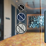 Signs ByLITA Circle No Drinks Allowed Graphic Door or Wall Sign | Easy Installation | Durable Construction | Promote Health And Safety | Caution Warning Sign for Home, Business and Office Spaces