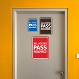 Signs ByLITA Portrait Round All Access Pass Required Door or Wall Sign Easy Installation | Directing Artists & Co-Workers | Music | Concert | Festivals