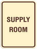 Signs ByLITA Portrait Round Supply Room Sign - Laser-Engraved Lettering | Durable ABS Plastic | Vibrant Colors | Powerful Foam Tape