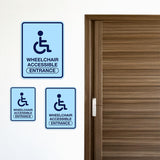 Portrait Round Plus Wheelchair Accessible Entrance Wall or Door Sign | General Kitchen and Food-related