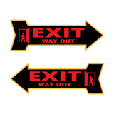 Arrow Shape Exit Way Out 12x4