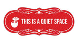 Signs ByLITA Designer This is a Quiet Space Wall or Door Sign