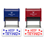 All Quality Keep Trying! Self-Inking Rubber Stamp Motivational Teacher Stamps | Homework And Grading | Classroom Supplies