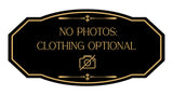 Signs ByLITA Victorian No Photos: Clothing optional Wall or Door Sign