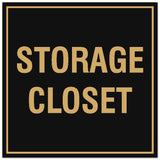 Signs ByLITA Square Storage Closet Sign - Easy Installation | Durable Material