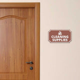 Notched Standard Cleaning Supplies Wall or Door Sign | Facilities and Rooms Sign