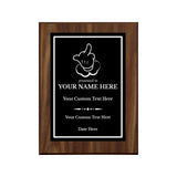 Middle Finger Novelty Funny Customizable Award Plaque |Easel Mount Option | Funny Parody Achievement Personalizable Plaques