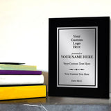Custom Logo Black Frame Wooden Award Plaque | Easel Mount Option | Upload Your Logo | Recognition of Achievement and Service Personalizable Plaques