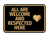 Signs ByLITA Classic Framed All Are Welcome And Respected Here Wall or Door Sign