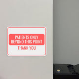 Classic Framed Plus Patients Only Beyond This Point – Thank You Door or Wall Sign | Medical Facility Greeting & Reception