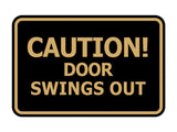 Signs ByLITA Classic Framed, Caution Door Swings Out Wall or Door Sign