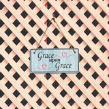 Grace Upon Grace 5x10 Hanging Plus Wall or Door Sign | Religious Home Decor