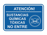Signs ByLITA Classic Framed Atención Sustancias Químicas Tóxicas No entre Door or Wall Sign Easy Installation | Health And Safety | Building And Hospitality