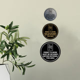 Circle Permit To Work Must Be Obtained Before Entering This Area Wall or Door Sign