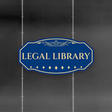 Victorian Plus Legal Library Wall or Door Sign | Legal and Courtroom Decoration