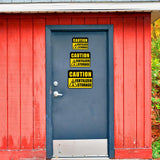 Classic Framed Plus Caution Fertilizer Storage Door or Wall Sign | Farm/Barn Warning Signage