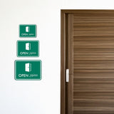 Classic Framed Plus Open - مفتوح Door or Wall Sign | Bilingual General Signs - Arabic