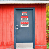 Classic Framed Plus Dead Bolt Must Remain Unlocked / El Cerrojo debe permanecer desbloqueado/ Bilingual Spanish Door or Wall Sign | Business & Warehouse Signage