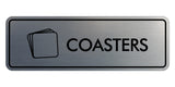 Signs ByLITA Standard Coasters Door or Wall Sign Easy Installation | Durable Construction | Kitchen Essentials | Hygiene | AirBnB Signs