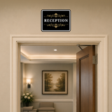 Classic Framed Plus Reception — Wall or Door Sign | Funeral and Memorial Services - Room & Area - Sign