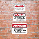 Classic Framed Plus Danger Stay Clear Of The Dumper And Dumping Area Door or Wall Sign | Health & Safety Signage