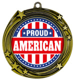 USA High Relief Metal Medals | Patriotic Awards and America Pride (3 Pack)