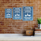 Portrait Round Plus Our Home Is Your Home, But Please Don't Rearrange The Furniture. Our Feng Shui Is On Point. Wall or Door Sign | Public Notice Signs