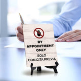 Front Desk Bilingua English and Spanishl Table Signs with Acrylic Stands (6x8“)