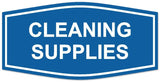 Signs ByLITA Fancy Cleaning Supplies Sign | Durable Plastic | Vibrant Colors | Powerful Foam Tape