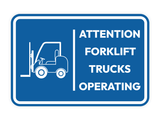 Signs ByLITA Classic Framed Attention! Forklift Trucks Operating Door or Wall Sign Easy Installation | Health And Safety | Building And Hospitality Signs