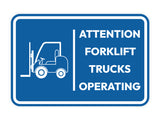 Signs ByLITA Classic Framed Attention! Forklift Trucks Operating Door or Wall Sign Easy Installation | Health And Safety | Building And Hospitality Signs