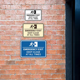 Signs ByLITA Classic Framed Emergency Exit: Keep Clear at All Times Wall or Door Sign