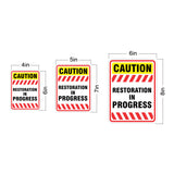 Portrait Round Plus Restoration In Progress Wall or Door Sign | Health And Safety Signage