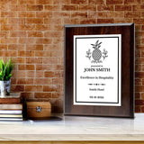 Hospitality Theme Customizable Award Plaque | Recognition of Achievement and Service Personalizable Plaques